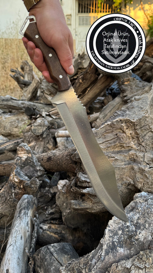 Paslanmaz Çelik Orman Kamp Bıçağı / isim yazma / El işçiliği - Kılıflı - Hediyelik