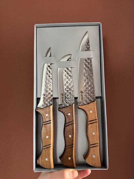 Atak Kurban seti 3'lü - Kelle - sıyırma -yüzme bıçağı