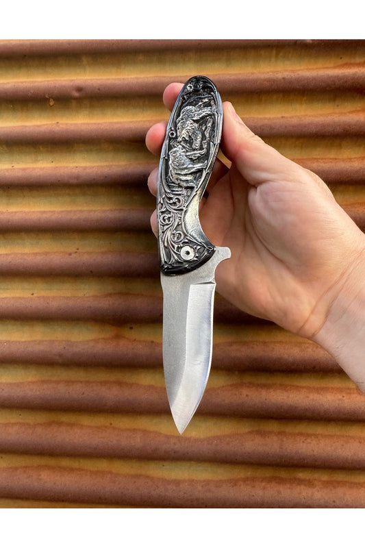 Ayı İşlemeli Koleksiyonluk Çakı | Kamp Doğa Outdoor Hediye İsim Yazılabilir