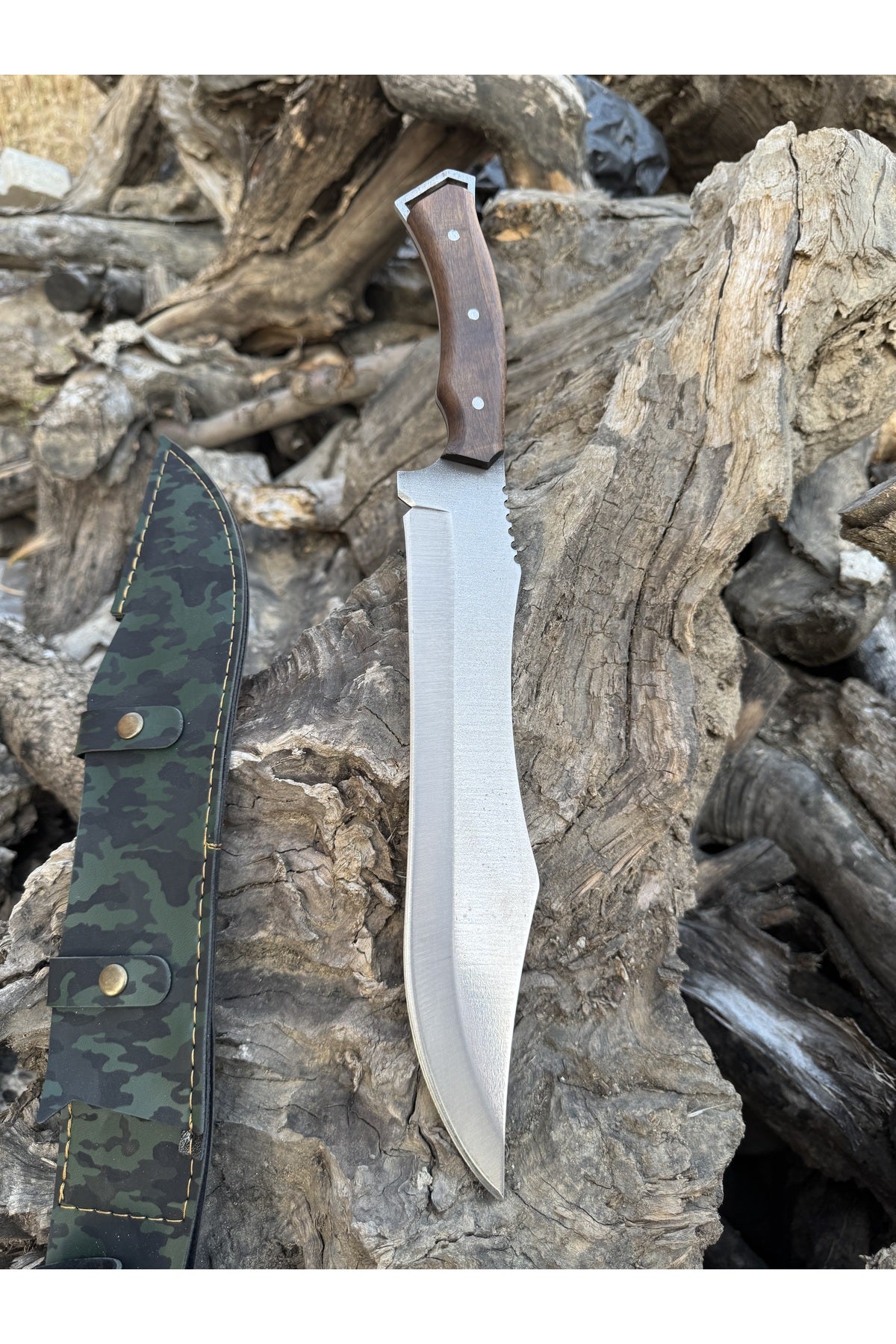 Paslanmaz Çelik Kamp Bıçağı / isim yazma / El işçiliği - Kılıflı - Hediyelik Outdoor Bıçak