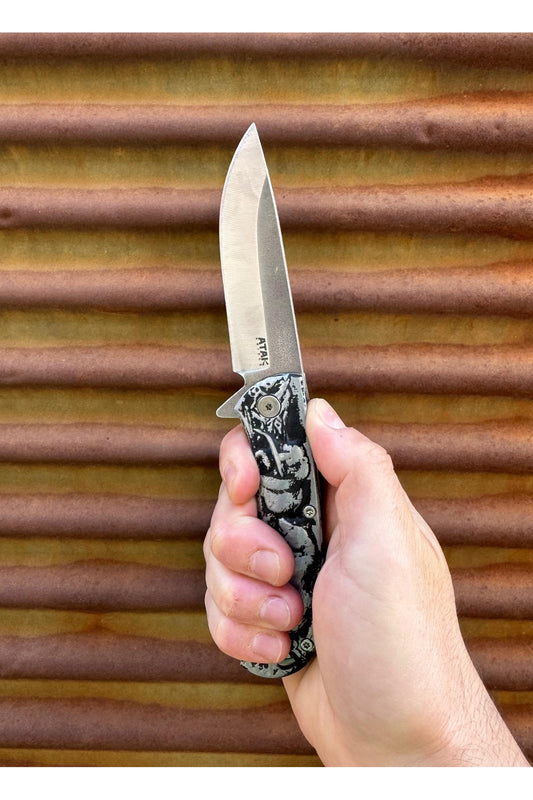 Sayyad Model 4116 Ayı Işlemeli Koleksiyonluk Çakı - Isim Yazma - Taşıma Kılıfı Hediyeli