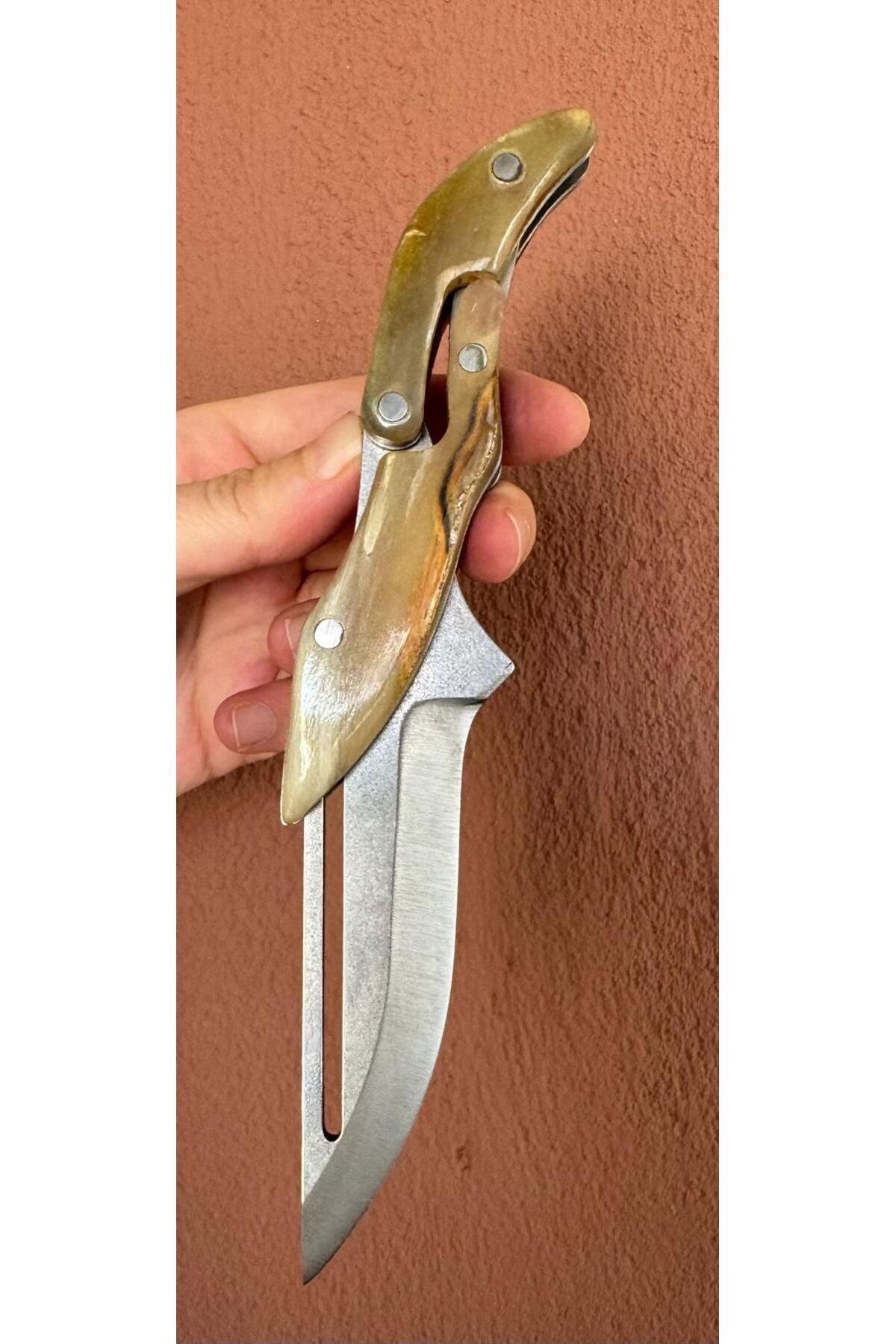 Atak Hayalet Çakı Kemik Saplı Özel Kılıf Hediyeli - isim yazma hediyelik.