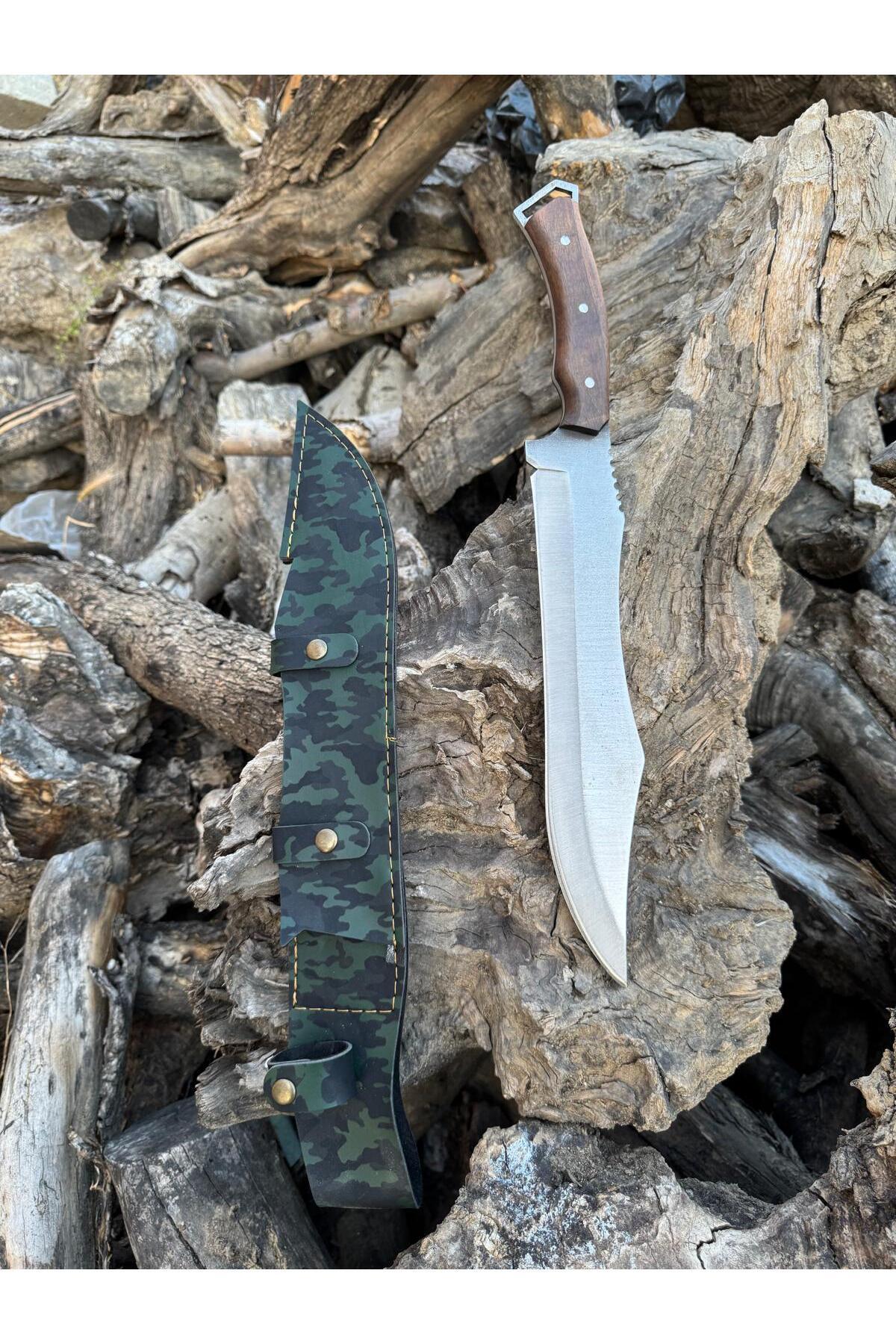 Atak El Yapımı Büyük Boy Bıçak, Kamp Bıçağı, Erkeklere Kişiselleştirilebilir Hediye, Avcı Bıçağı