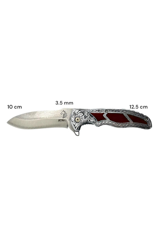 Sultan Model 4116  Işlemeli Koleksiyonluk Çakı Mürdüm - El Yapımı, Kişiye Özel Yazı, Isim