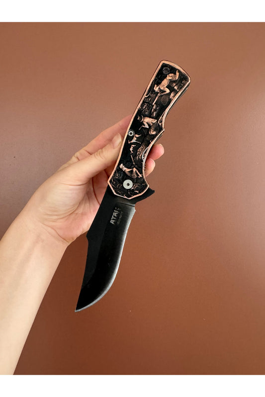Sayyad Model 4116 Avcı Işlemeli Koleksiyonluk Çakı - El Yapımı, Isim Yazma, Hediye Kılıfı