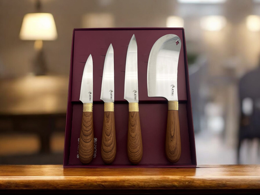 Atak Delight 4'lü Mutfak Bıçağı Seti ( Makinede Yıkanabilir ) - Çeyiz Seti