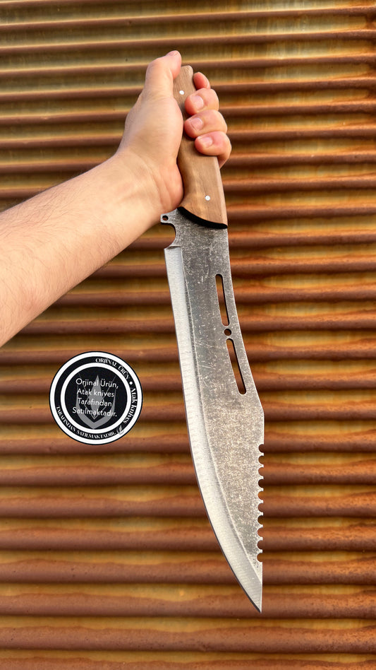 Dövme Çelik Orman Bıçağı- kamp - kılıflı - Piknik - İsim yazma