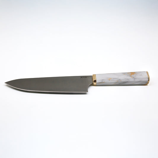 Atak Şef Bıçağı Mermer Desen - İsim Yazma - Hediye