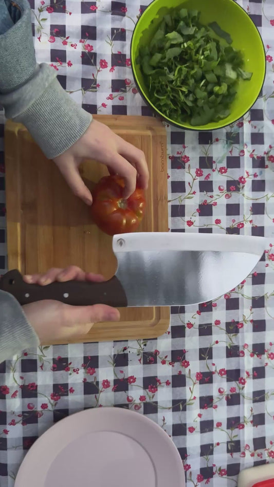 El Yapımı Ağaç Saplı ALMAZAN Şef Bıçağı - Kişiye Özel YAZI, İSİM