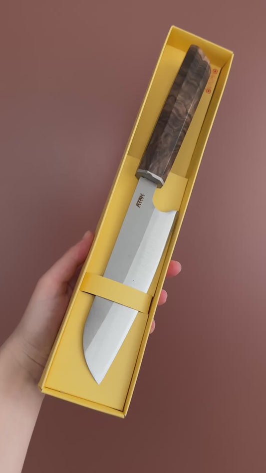 Ceviz Kabze Paslanmaz Çelik Şef Bıçağı Kiritsuke